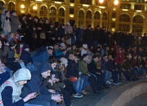 Baku celebrates last Novruz Tuesday. Azerbaijan, 15 match, 2016 